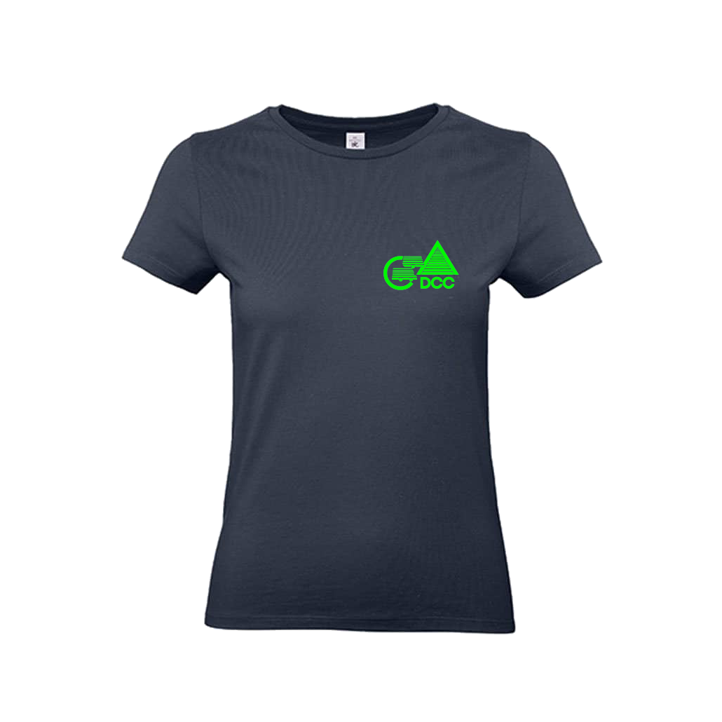 dcc-t-shirt-navy-damen DCC Deutscher Camping Club - T-Shirt (Damen ohne LV) Blau/Grün