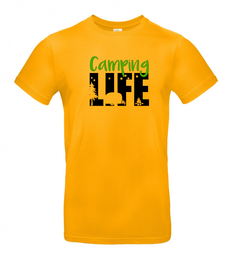 Cool-Camping-Life-Geschenk-fuer-Camper-Apricot CAMPING LIFE - Camping T-Shirt (Unisex)