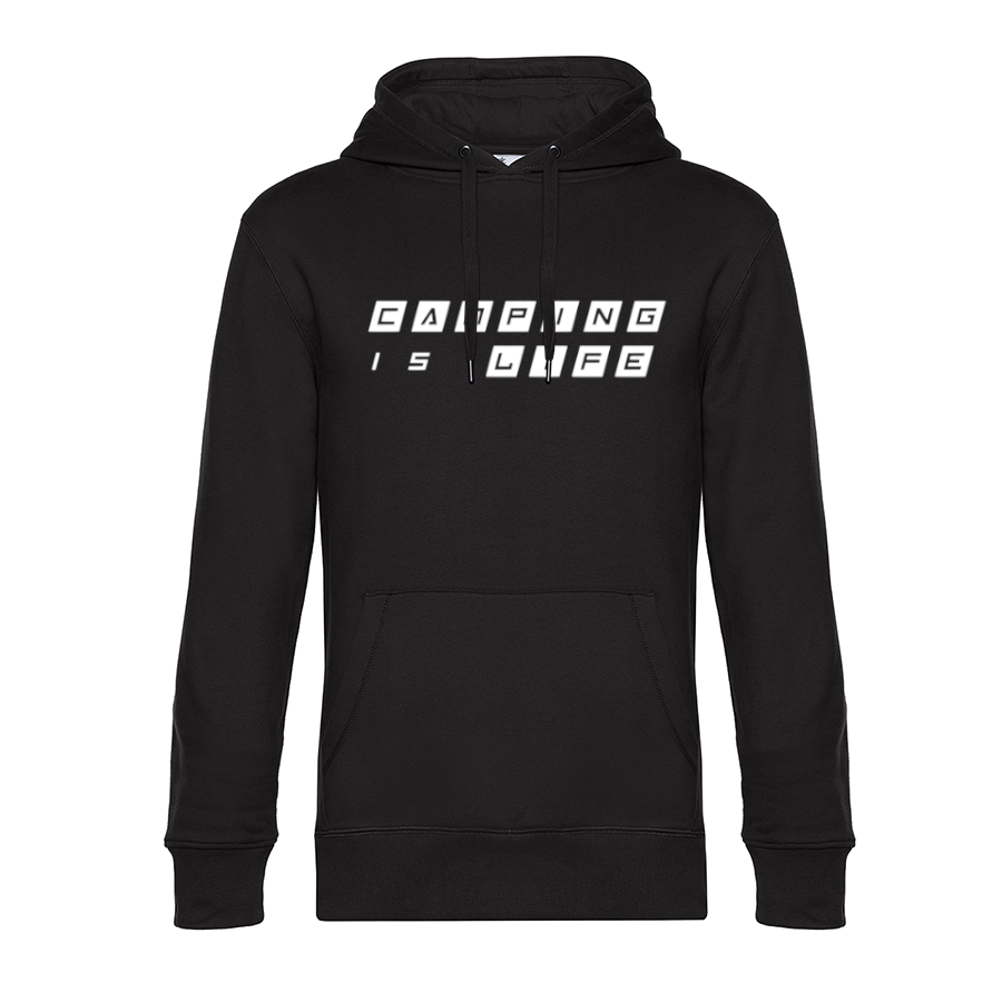 Camping is Life - Unser Hoodie für Camper ist die ideale Camping Kleidung. Unsere Hoodies eignen sich für Wohnmobil, Wohnwagen oder Dauercamper. Ideal auch als Geschenk für Camper.