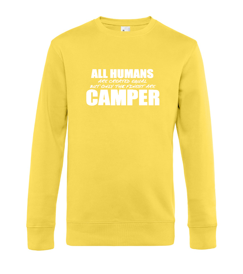 camping-kleidung-sweatshirt-pullover-the-finest-are-camper-yellow-fizz The finest are Camper - Camping Sweatshirt / Pullover (Unisex)
