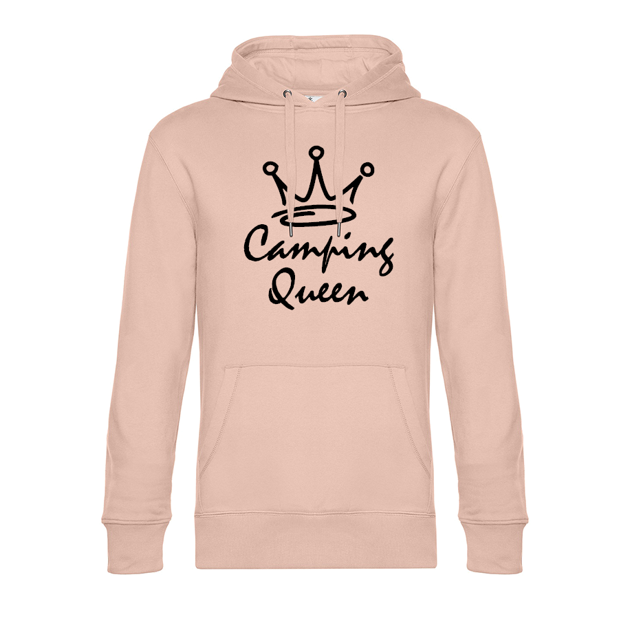 Camping Queen - Unser Hoodie für Camper ist die ideale Camping Kleidung. Unsere Hoodies eignen sich für Wohnmobil, Wohnwagen oder Dauercamper. Ideal auch als Geschenk für Camper.