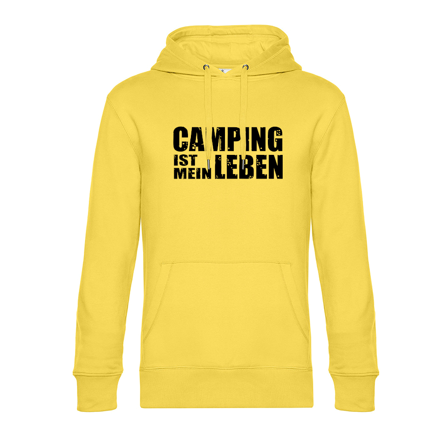 Camping ist mein Leben - Unser Hoodie für Camper ist die ideale Camping Kleidung. Unsere Hoodies eignen sich für Wohnmobil, Wohnwagen oder Dauercamper. Ideal auch als Geschenk für Camper.