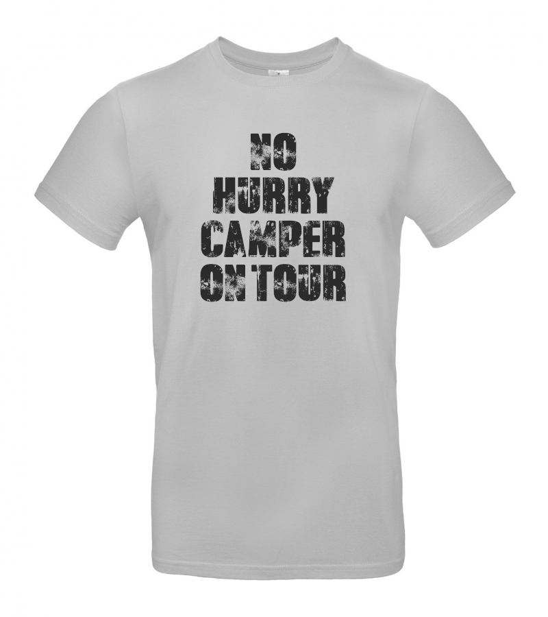 camping-geschenke-camper-on-tour-t-shirt-pacific-gray-black NO HURRY CAMPER ON TOUR