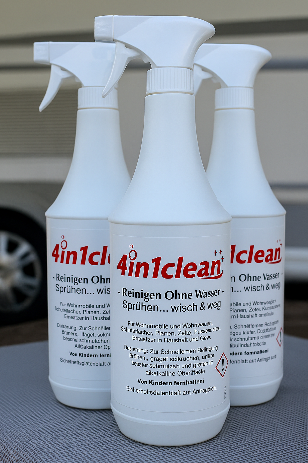 4in1clean 3er-Sparset – 3 × 1 l Caravan-Reiniger ohne Wasser