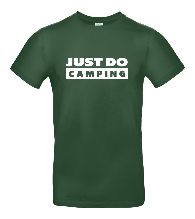 geschenk-fuer-camper-just-do-camping-bottle-green-shirt Just do Camping - Geschenk für Camper