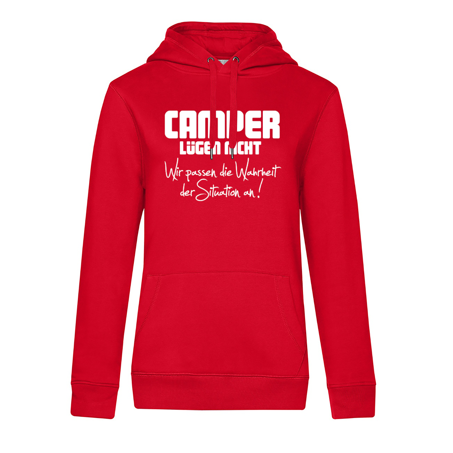 Camper lügen nicht - Camping Hoodie für Frauen - Unser Hoodie für Camper ist die ideale Camping Kleidung. Unsere Hoodies eignen sich für Wohnmobil, Wohnwagen oder Dauercamper. Ideal auch als Geschenk für Camper.