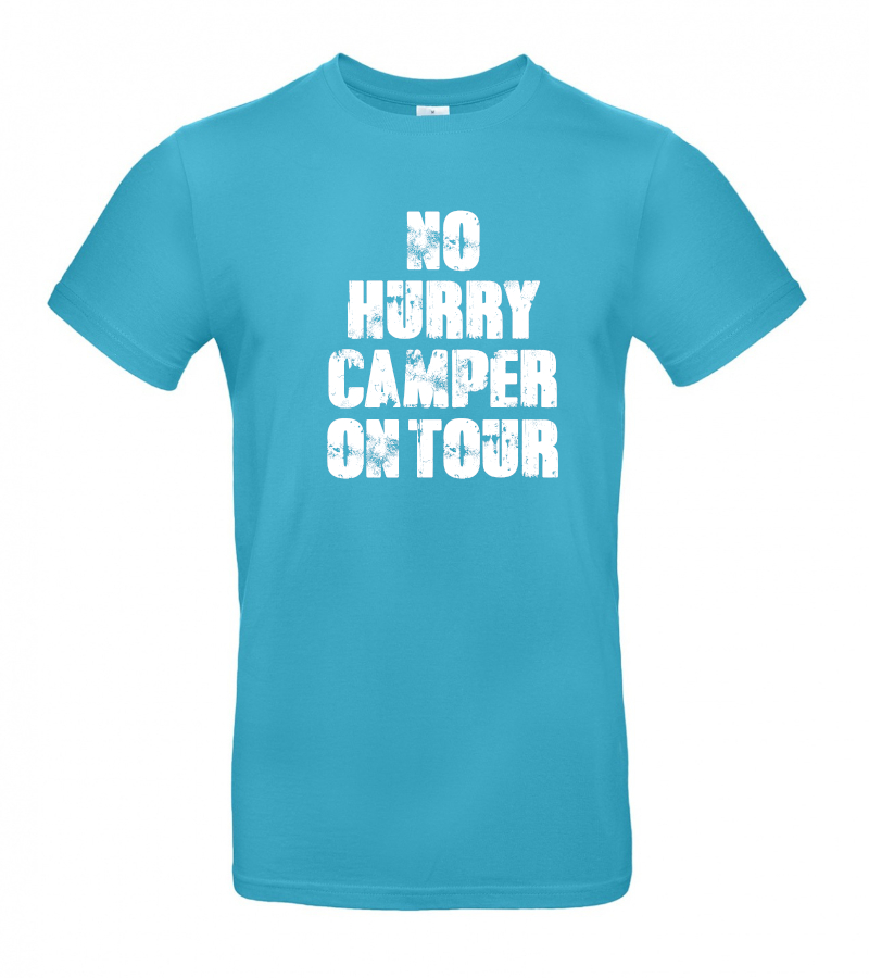 camping-geschenke-camper-on-tour-t-shirt-swimming-pool NO HURRY CAMPER ON TOUR
