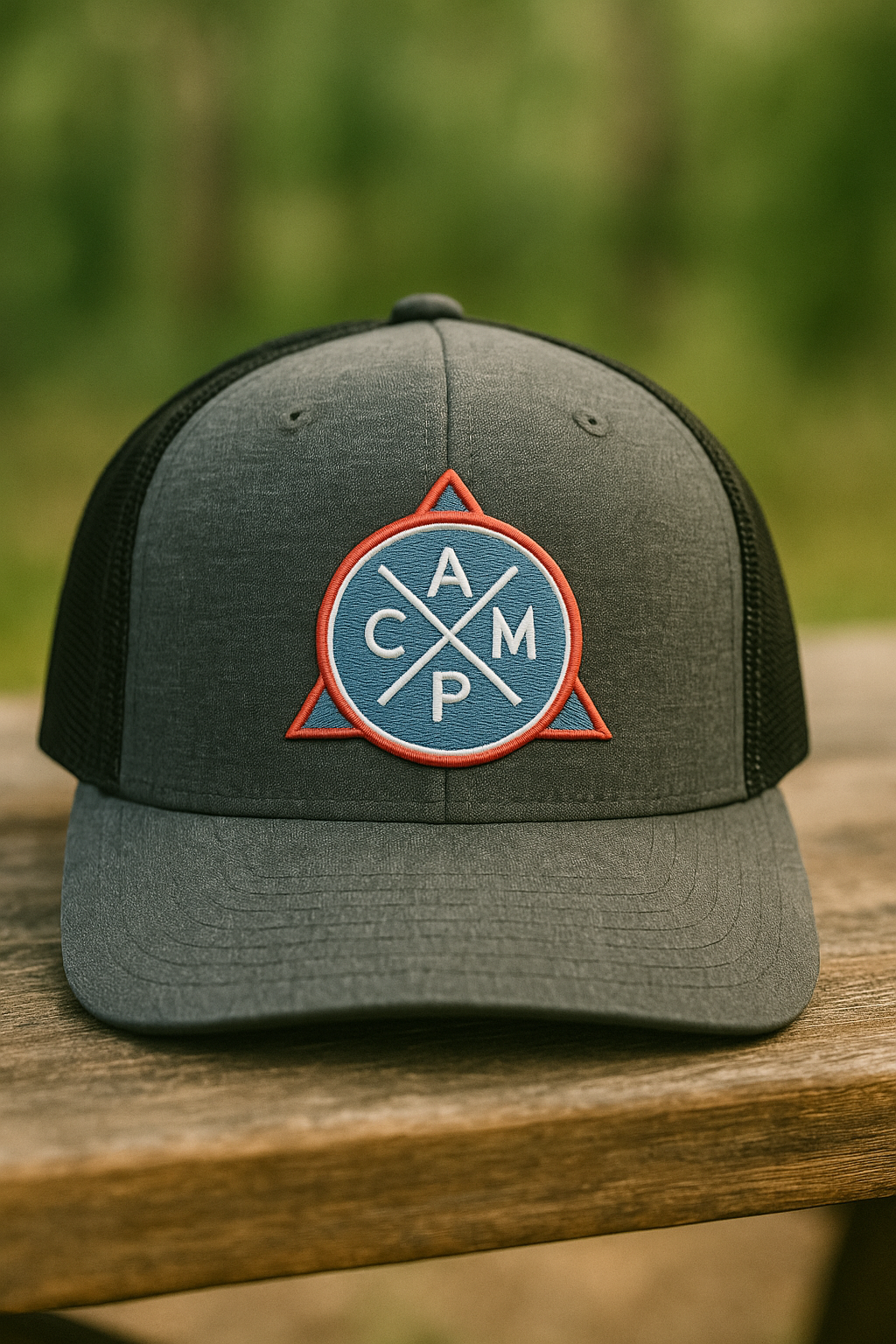 CAMP- Flexfit Camping Cap in Grau / Schwarz