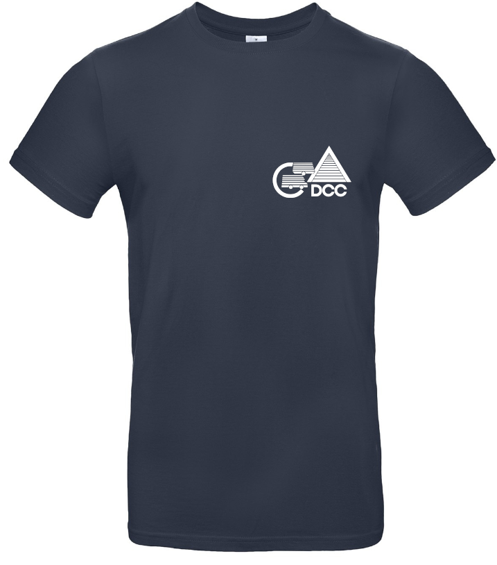 dcc-t-shirt-navy-weiss DCC Deutscher Camping Club - T-Shirt  (Unisex ohne LV) Blau/Weiß