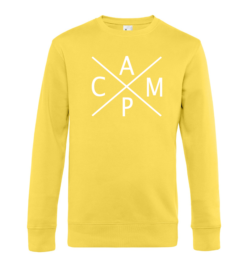 camping-sweatshirt-pullover-fuer-camper-camp-yellow-fizz C A M P - Camping Sweatshirt / Pullover (Unisex)