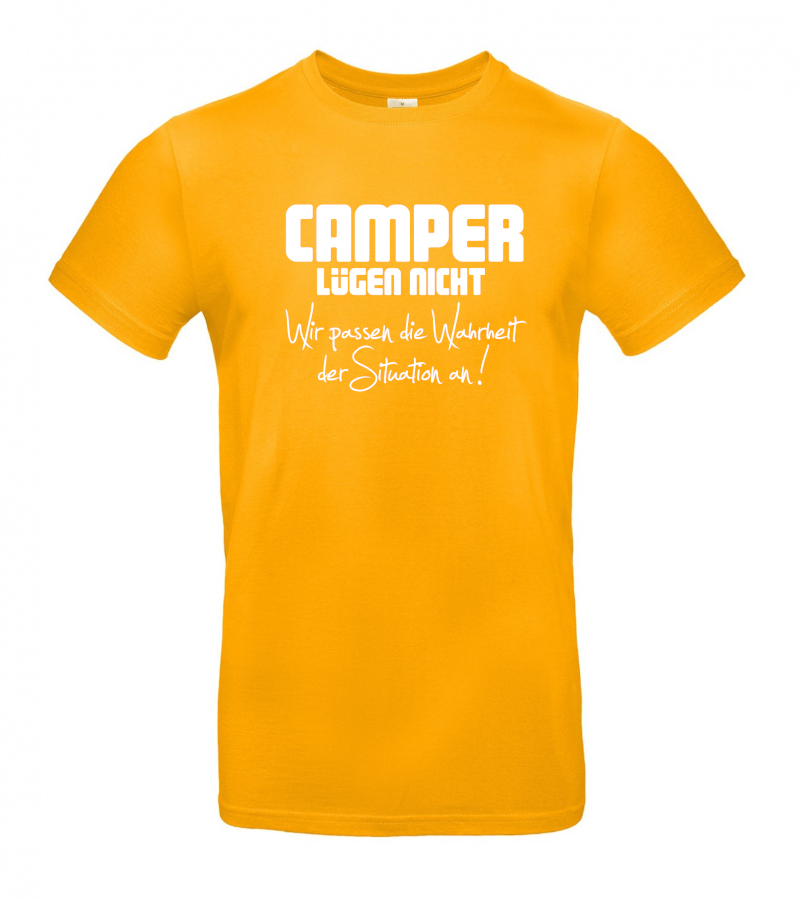 camping-kleidung-t-shirt-camper-luegen-nicht-apricot Abschluss T-Shirt (Unisex)