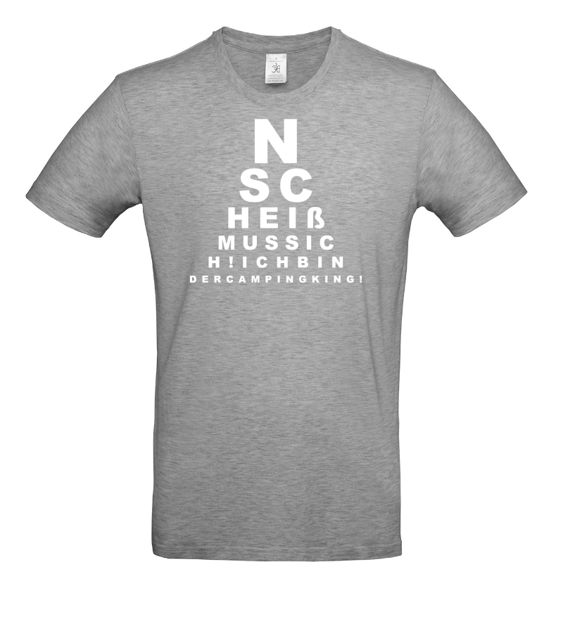 Camping-King-Campen-de-Geschenk-fuer-Camper-Sport-Gray ICH BIN DER CAMPING KING - Camping T-Shirt für Camper mit Humor!