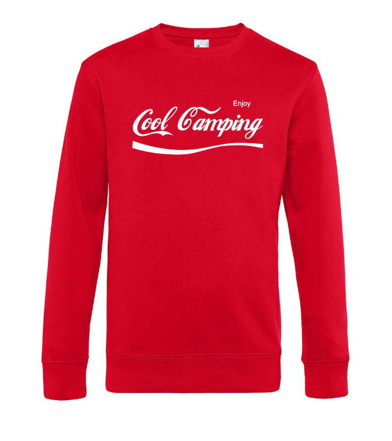 camper-kleidung-sweatshirt-pullover-enjoy-cool-camping-red Enjoy Cool Camping - Camping Sweatshirt / Pullover (Unisex)
