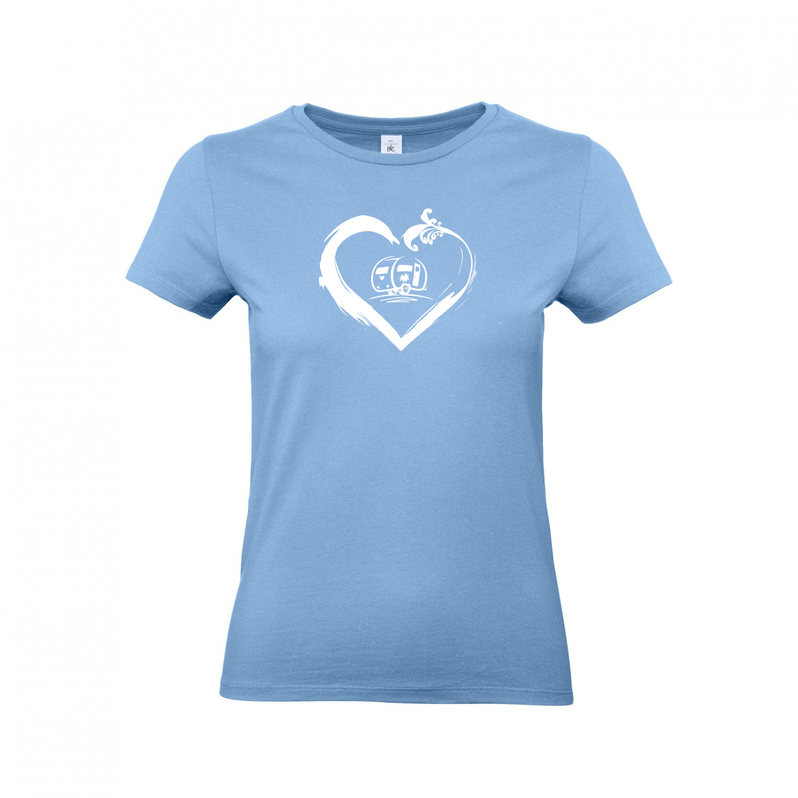 Wohnwagen Camperin mit Herz - Camping T-Shirt für Frauen