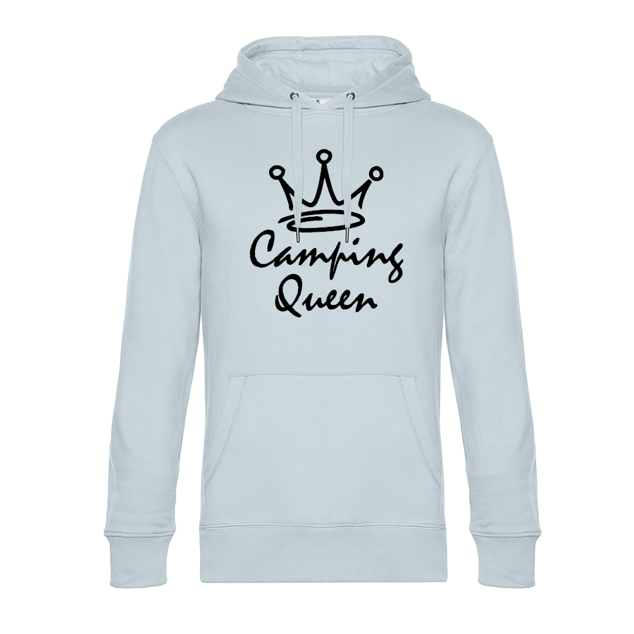 Camping Queen - Unser Hoodie für Camper ist die ideale Camping Kleidung. Unsere Hoodies eignen sich für Wohnmobil, Wohnwagen oder Dauercamper. Ideal auch als Geschenk für Camper.