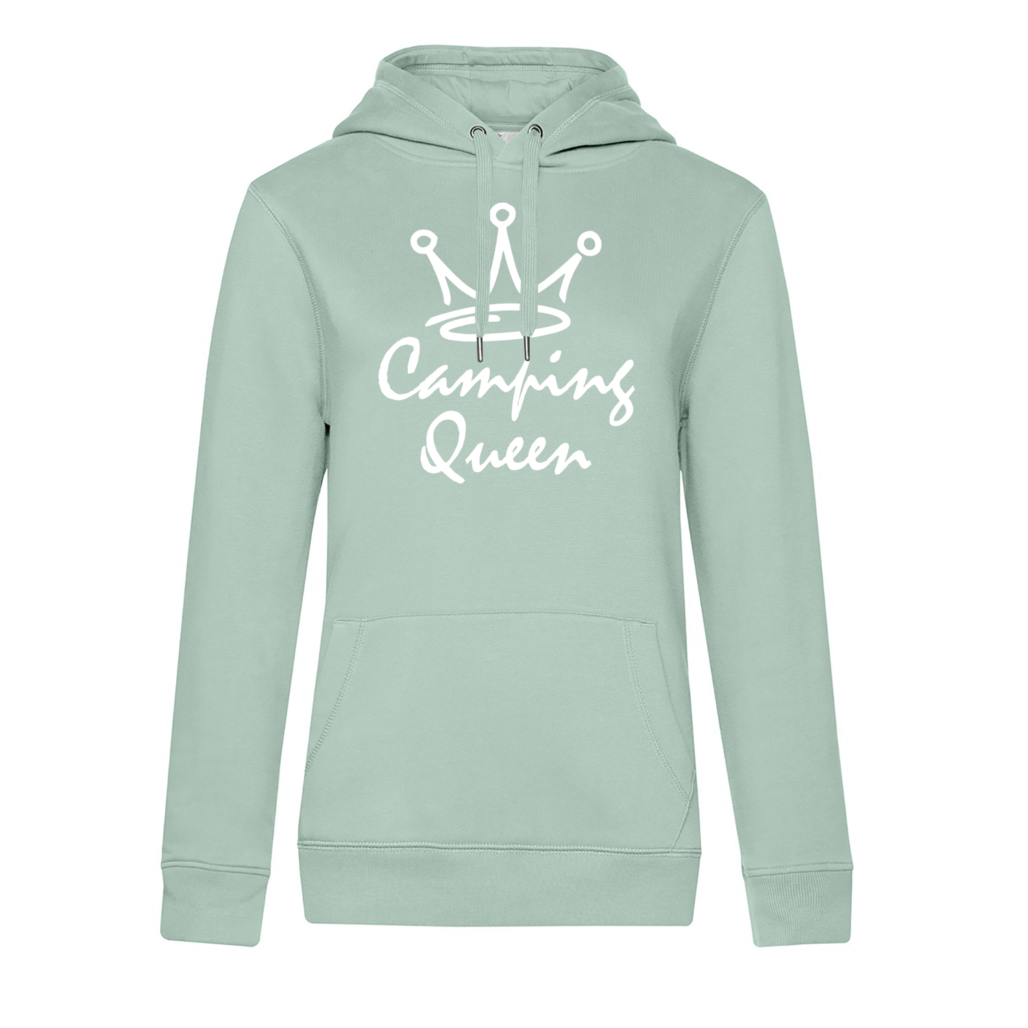 Camping Queen - Camping Hoodie für Frauen - Unser Hoodie für Camper ist die ideale Camping Kleidung. Unsere Hoodies eignen sich für Wohnmobil, Wohnwagen oder Dauercamper. Ideal auch als Geschenk für Camper.