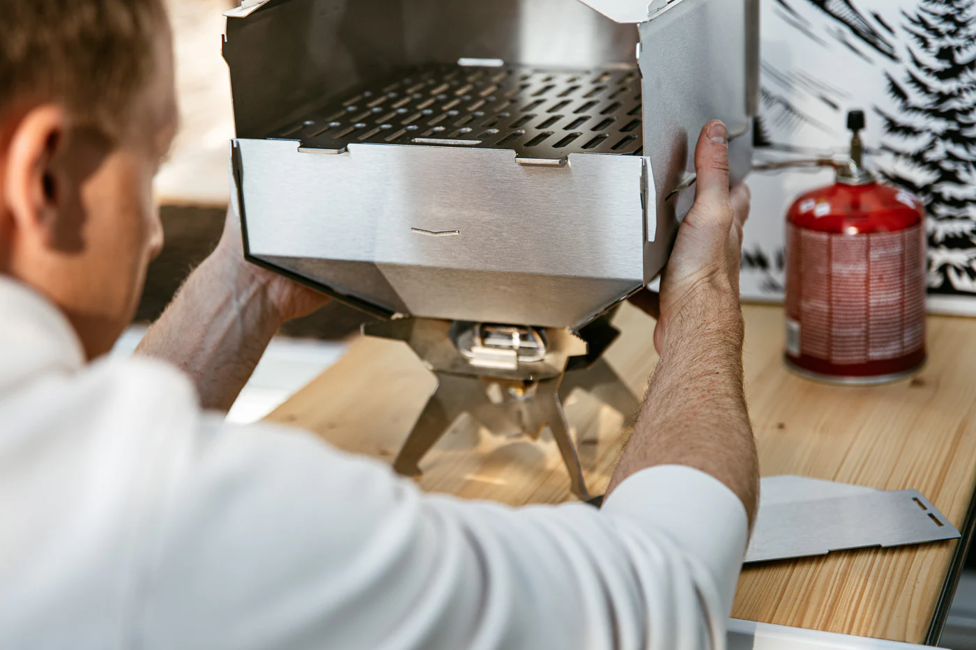 Helga Gaskocher – 3 kW EN417 Kartuschenkocher aus Edelstahl (perfekt für HORST)