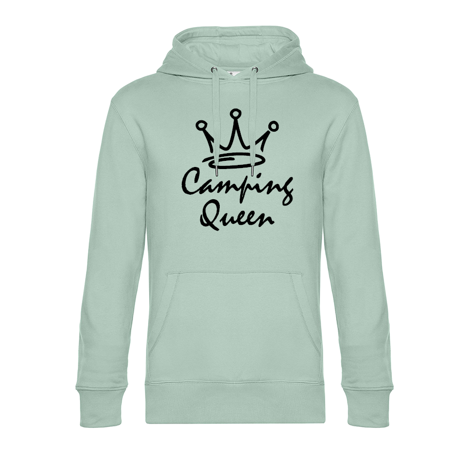 Camping Queen - Unser Hoodie für Camper ist die ideale Camping Kleidung. Unsere Hoodies eignen sich für Wohnmobil, Wohnwagen oder Dauercamper. Ideal auch als Geschenk für Camper.